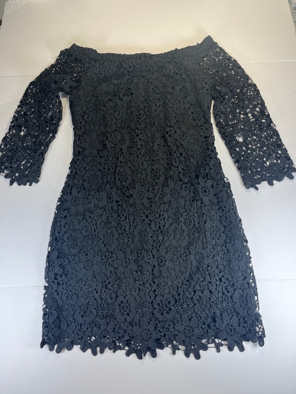 Black Lace Off-Shoulder Women's Dress Size 10 - sizing runs small
